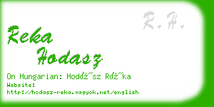 reka hodasz business card